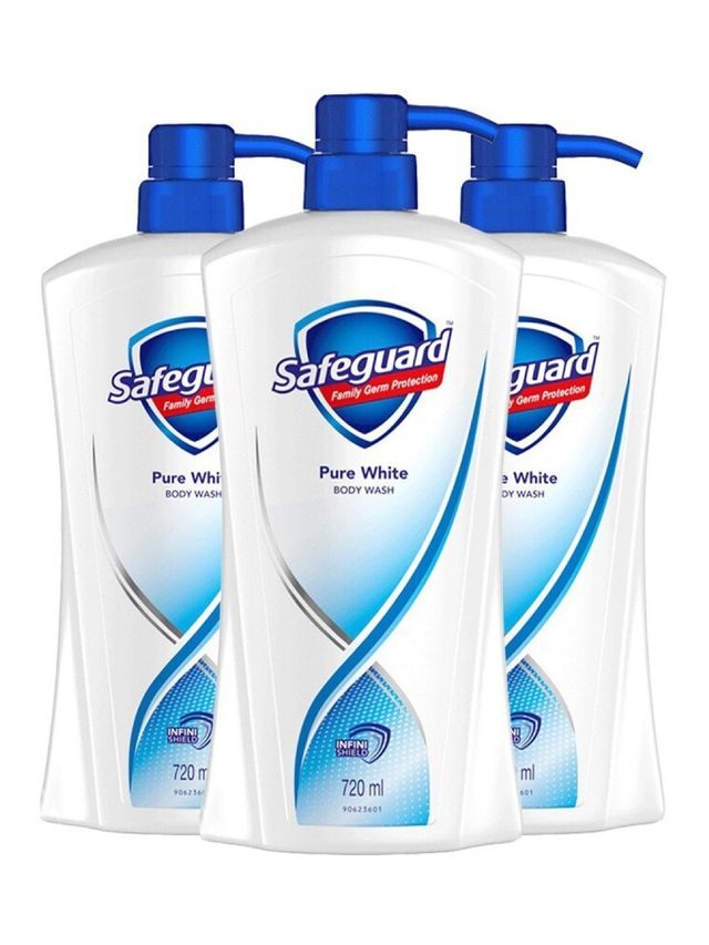 Safeguard Pure White Bodywash 3 Pack 720ml Edamama